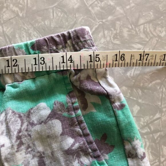 kut from the kloth mint teal jansen printed floral linen short size 6 - Picture 8 of 8
